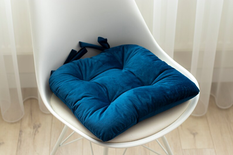 Velour U-shape cushion, cushion for chairs, chair cushions image 3