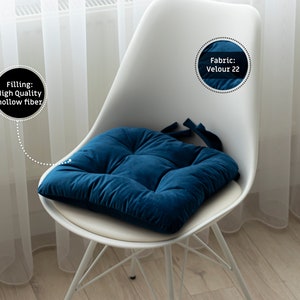 Velour U-shape cushion, cushion for chairs, chair cushions image 2