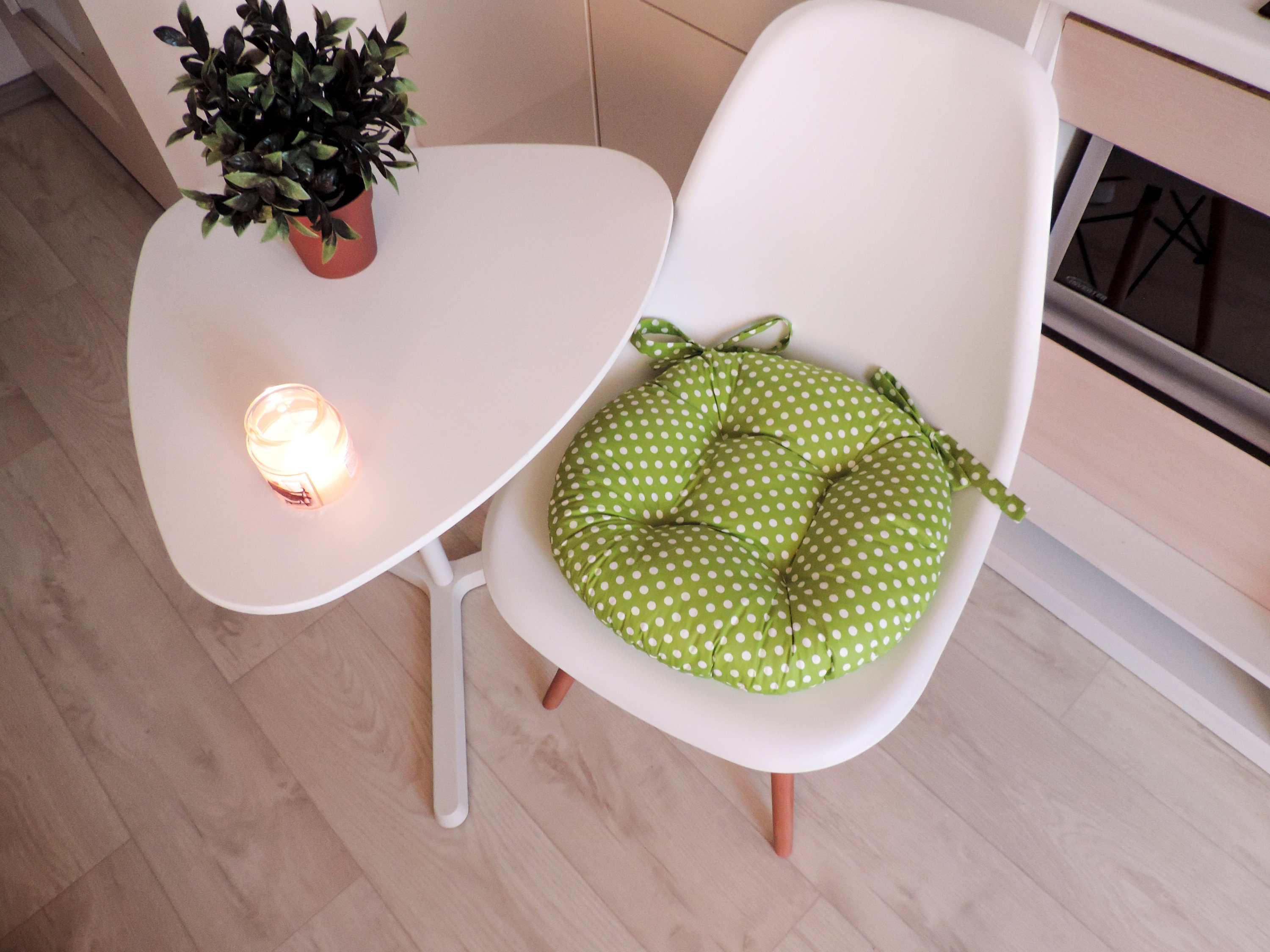 Polka Dot Round Cushion for Chairs Chairs Cushions Chair Etsy Australia