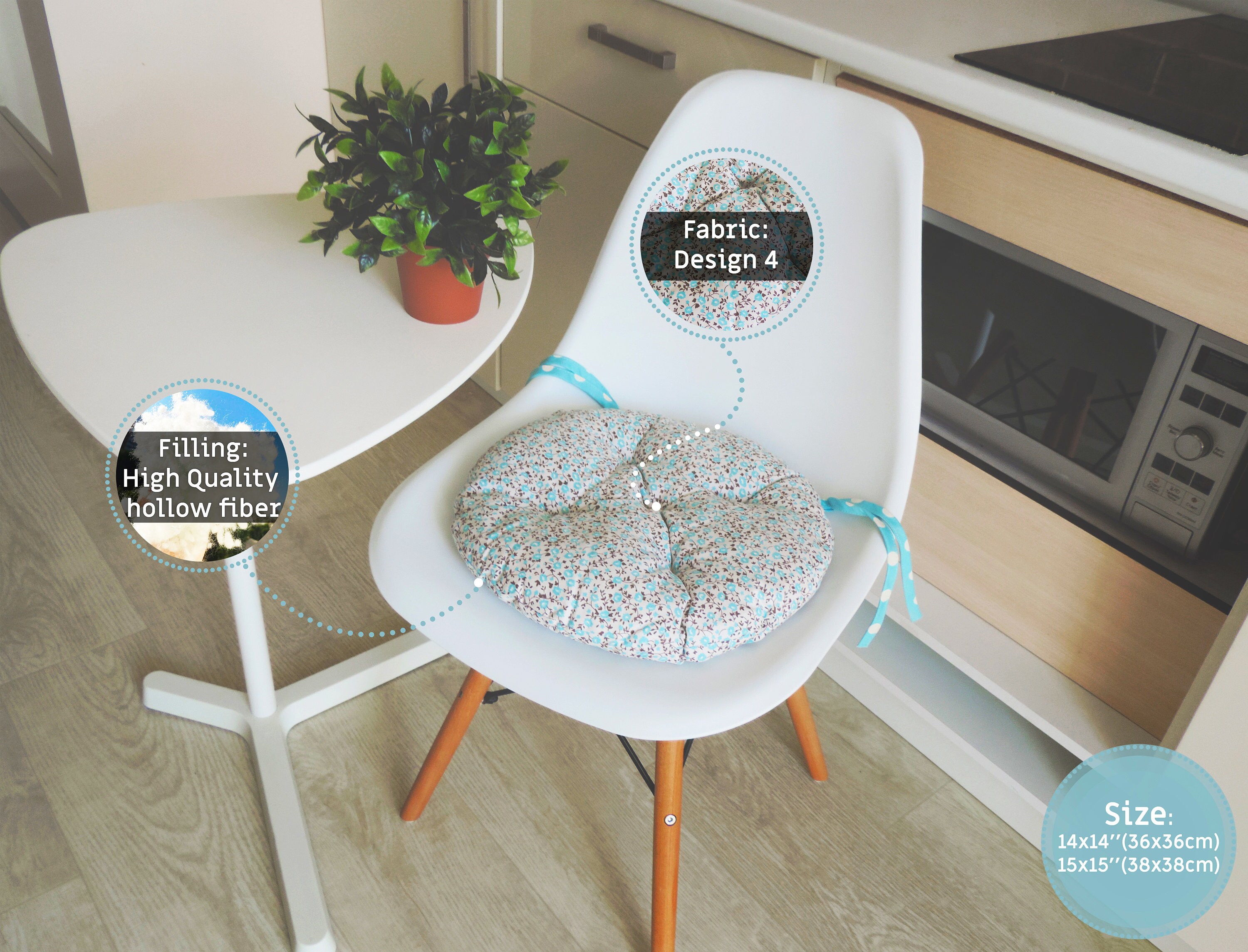 Handmade round pillow for chairs floral pillow chairs Etsy