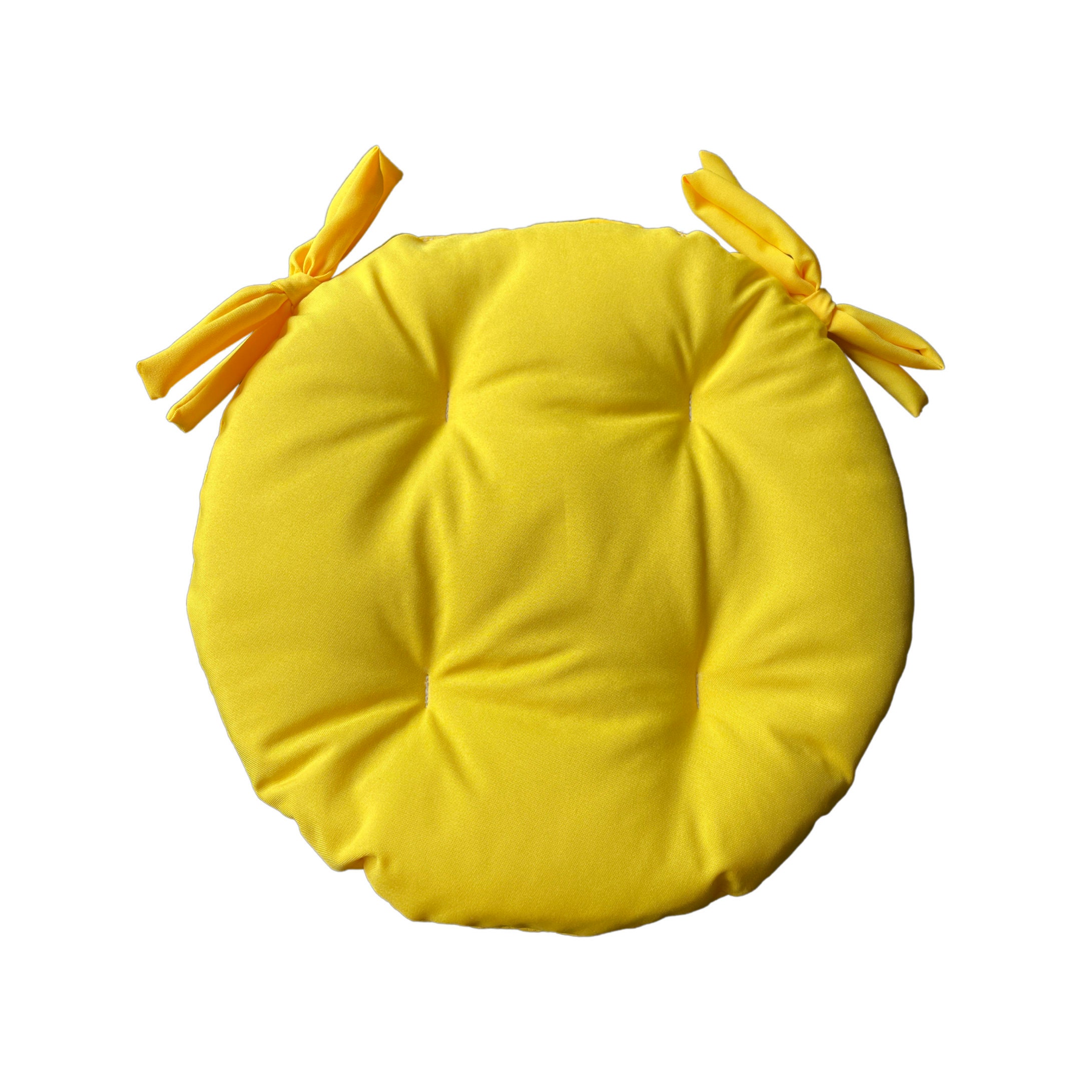 Round seat cushion cushion with ties chair pads. Size 1316 Etsy