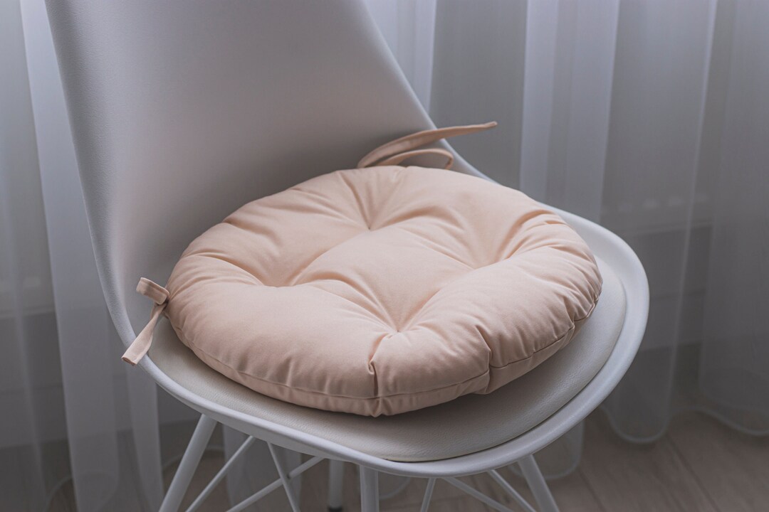 Round Cushion Cushions for Chair Chair Cushion Solid Color Etsy