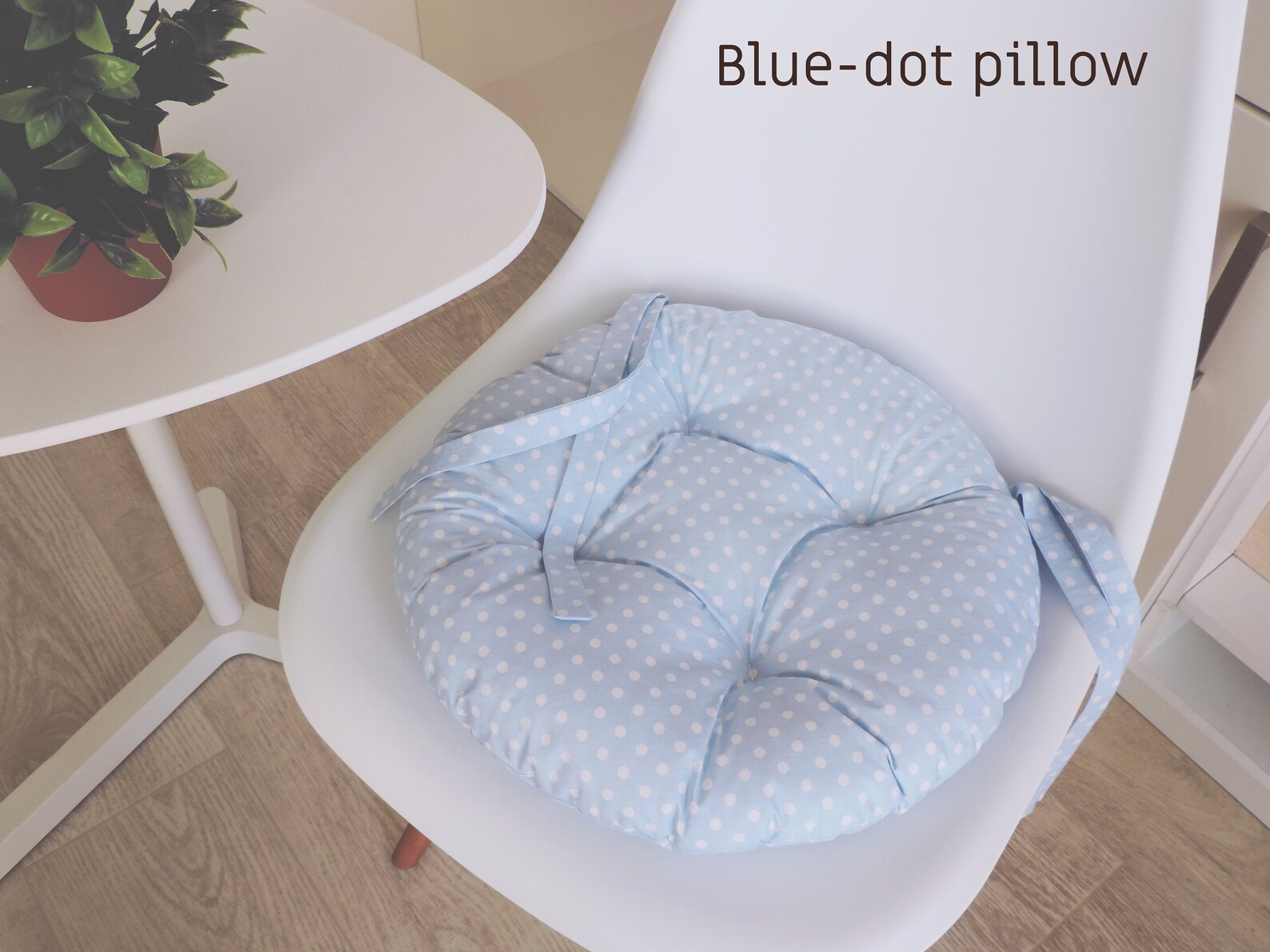 Handmade round pillow for chairs chairs cushions polka dot Etsy