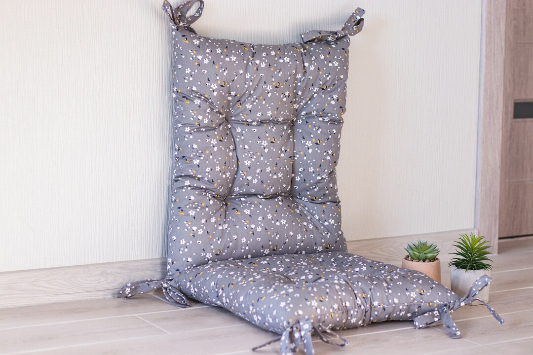 Set of Cushions for Rocking Chairs, Chairs Pillow, Pad With Ties, Kids