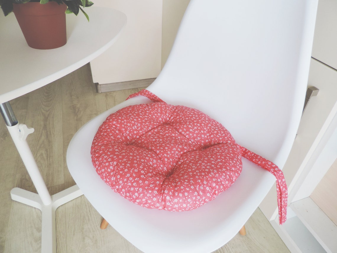 Handmade round pillow for chairs chairs cushions floral Etsy