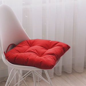 U-Shape Chair Cushion: Solid Color Polyester Seat Pad