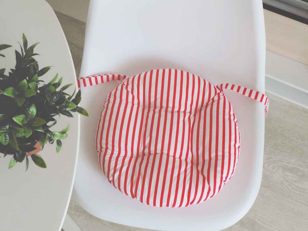 Round Seat Cushion, Round Chair Cushion, Chair Pads, Cushion With Ties