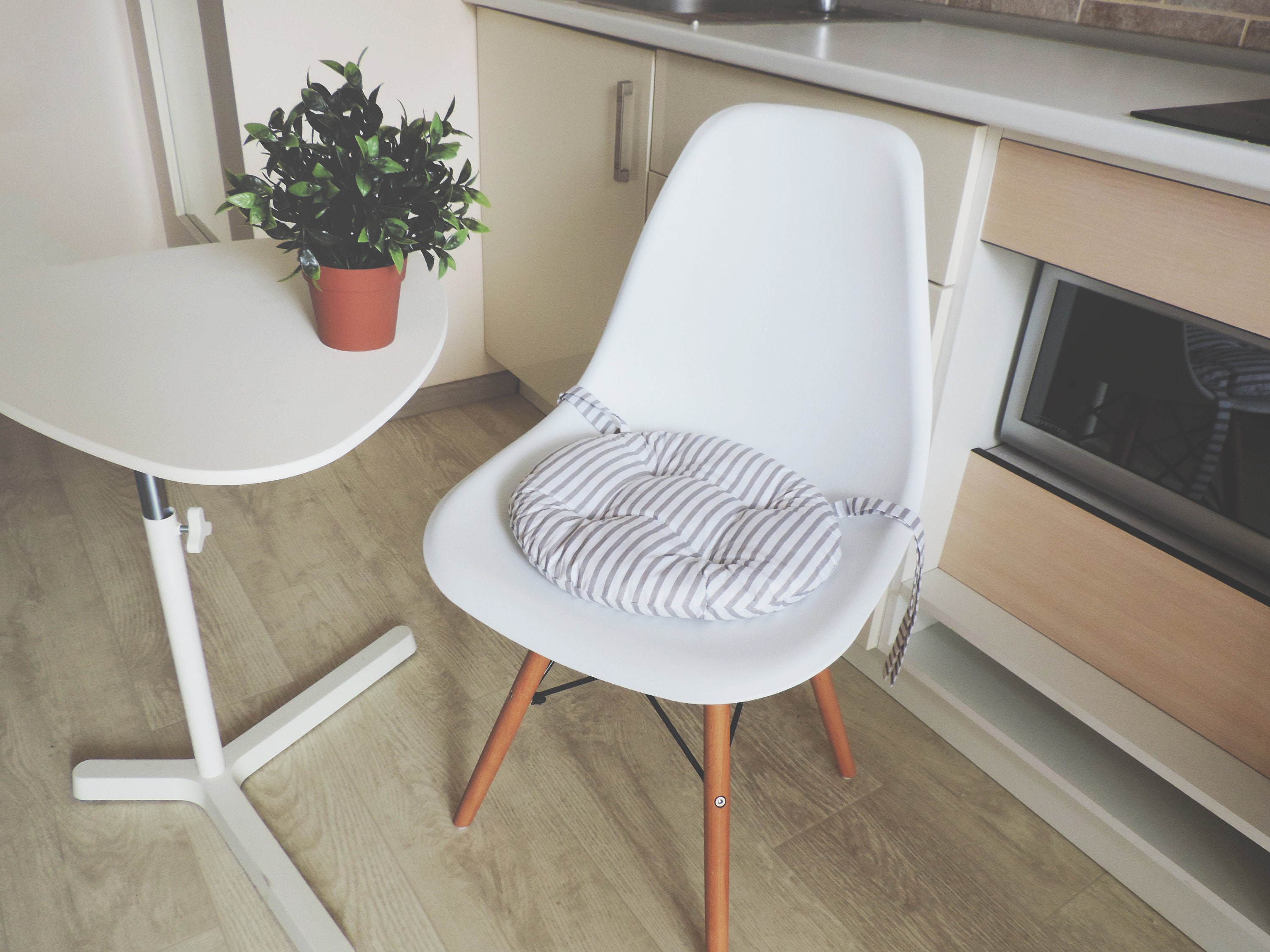 Handmade round pillow for chairs chairs cushions striped Etsy