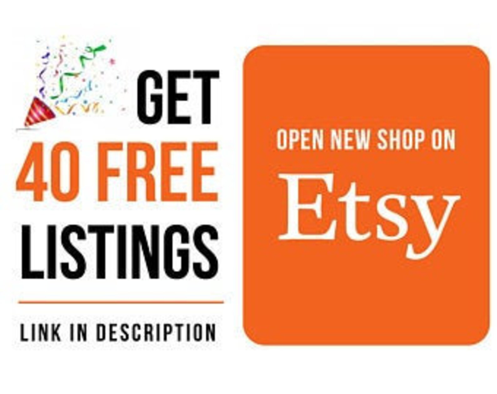 40 Free Listings Etsy Shop Link in Description Etsy