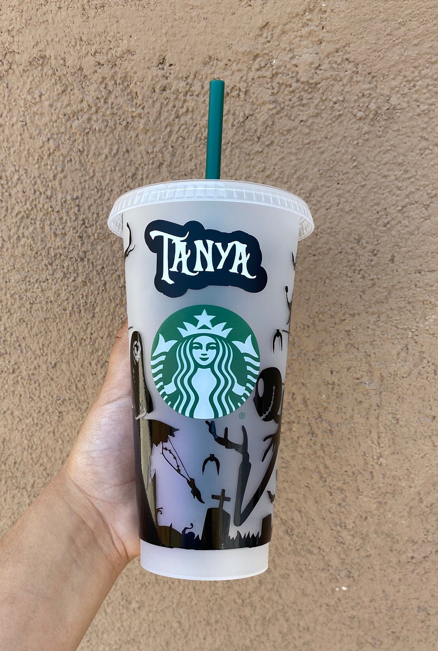 Nightmare Before Christmas custom Starbucks cup GLOW IN DARK Etsy