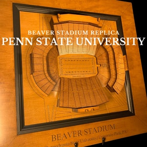 Penn State Stadium Replica | Beaver Stadium | Sports Fans | Gift for Him | Gift for Her | Graduation | Anniversary | Laser Engraved Cut