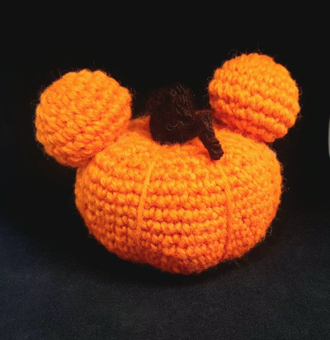 Mickey mouse pumpkin crochet pattern easy to follow beginners Etsy
