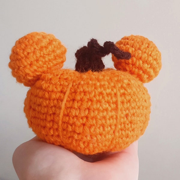 Crochet Pumpkin Mickey pattern - Perfect  Decor Piece for Fall, Halloween decorations,easy beginners tutorial, PDF file