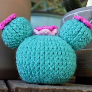 Minnie mouse cactus amigurumi crochet pattern, easy to follow beginners tutorial in English, PDF download