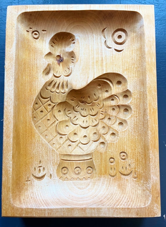 Wood Butter Mold - Folk Art