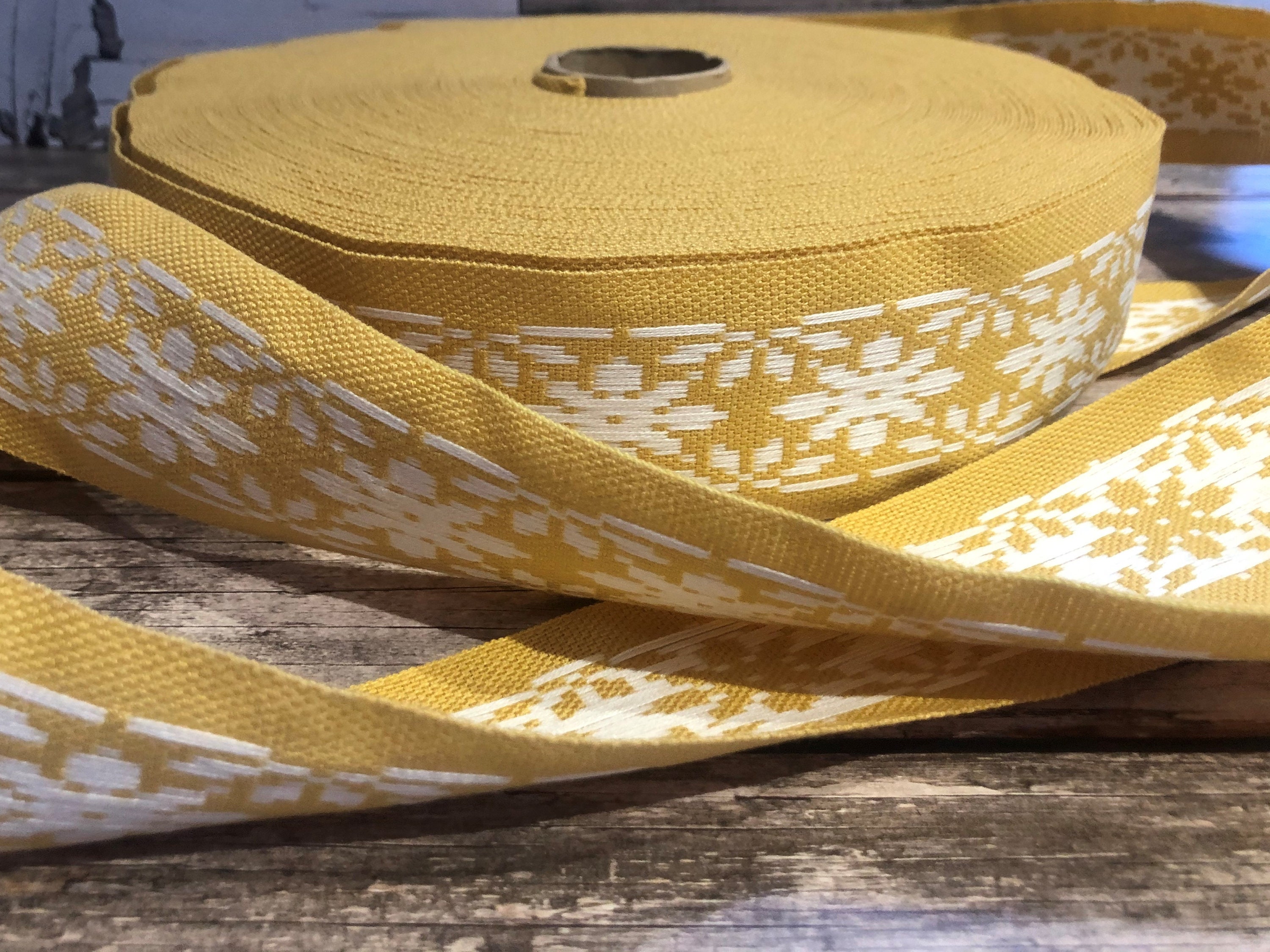 Scandinavian or Slavic Folk Art Wide Ribbon Trim Yellow - Etsy
