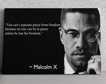 Malcolm X Canvas Etsy