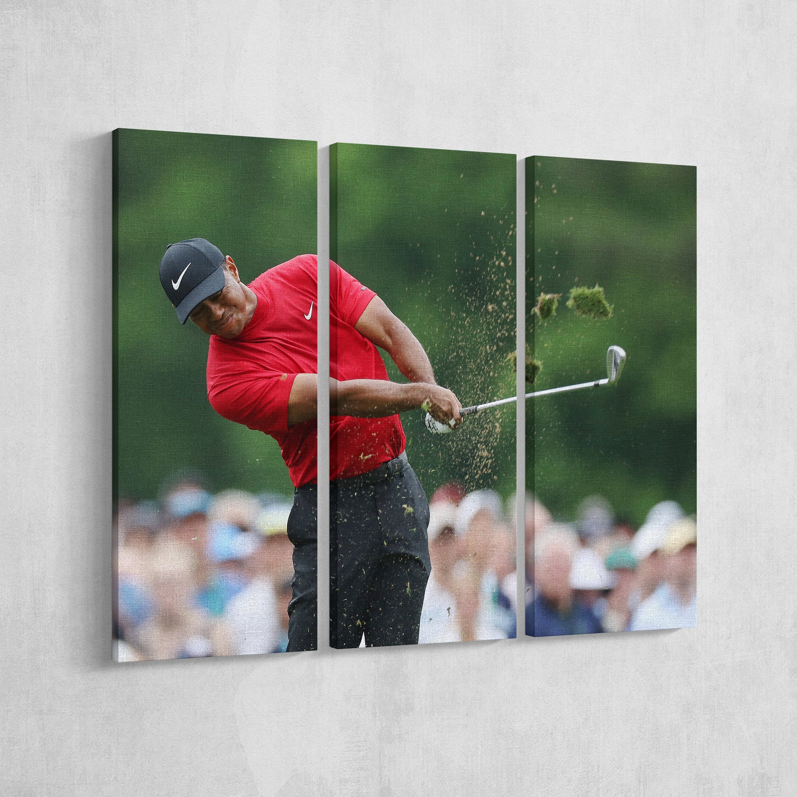 Tiger Woods Poster 2019 Masters Celebration Canvas Wall Art Etsy
