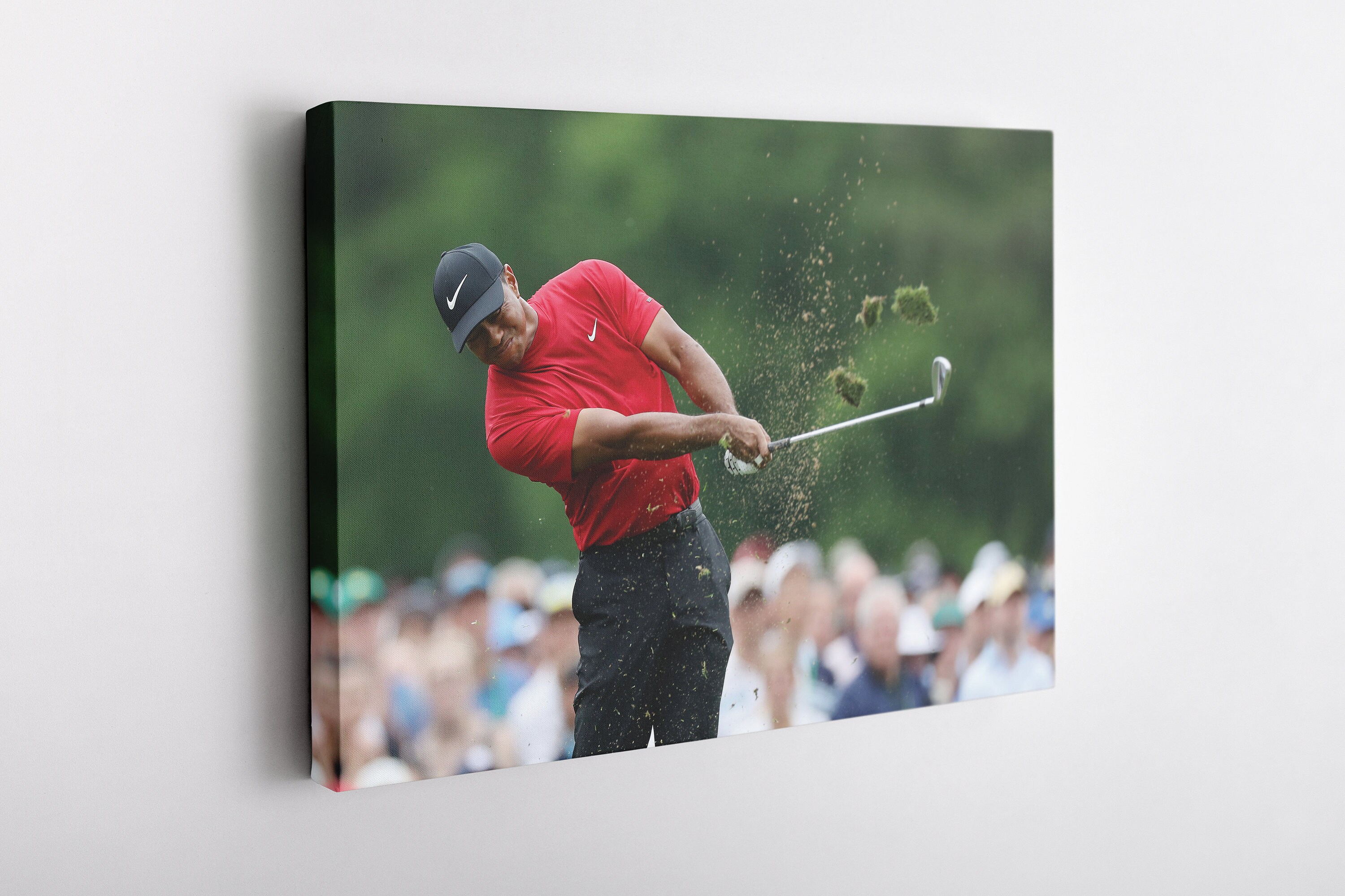 Tiger Woods Poster 2019 Masters Celebration Canvas Wall Art Etsy