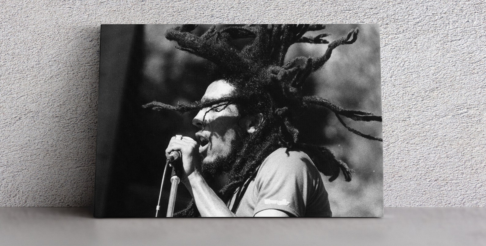 Bob Marley Poster Black and White Singer Canvas Wall Art Home | Etsy