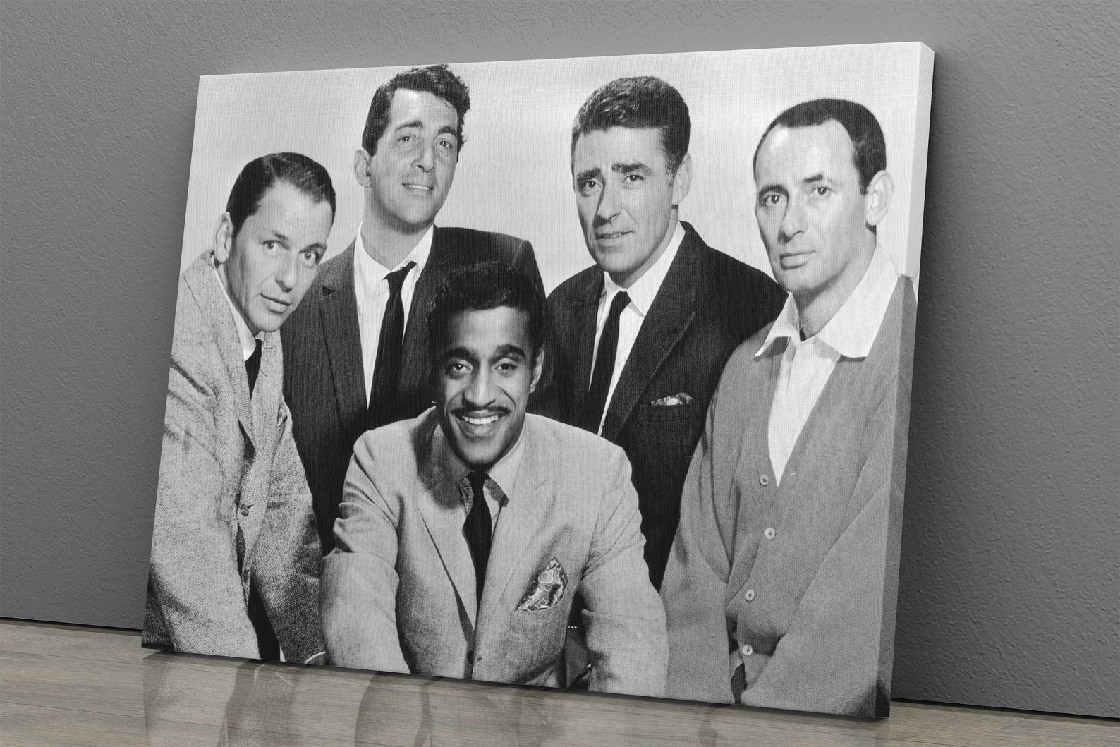 Rat Pack Poster Black and White Group Canvas Wall Art Home Etsy