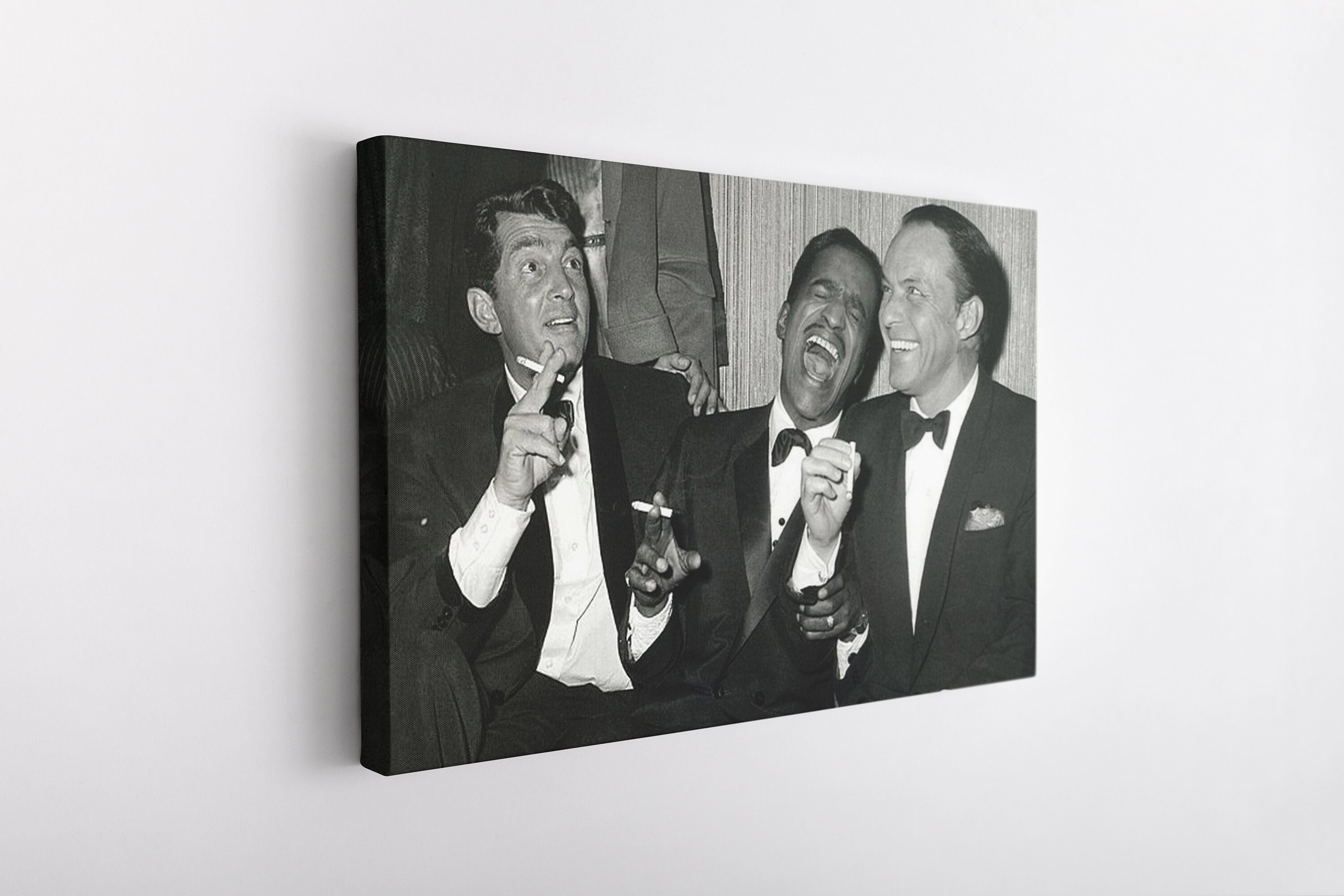 Rat Pack Poster Black and White Wall Art Canvas Canvas wall Etsy