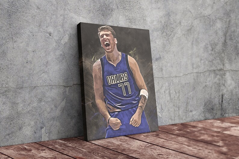 Luka Doncic Poster Basketball Canvas Wall Art Home Decor ...