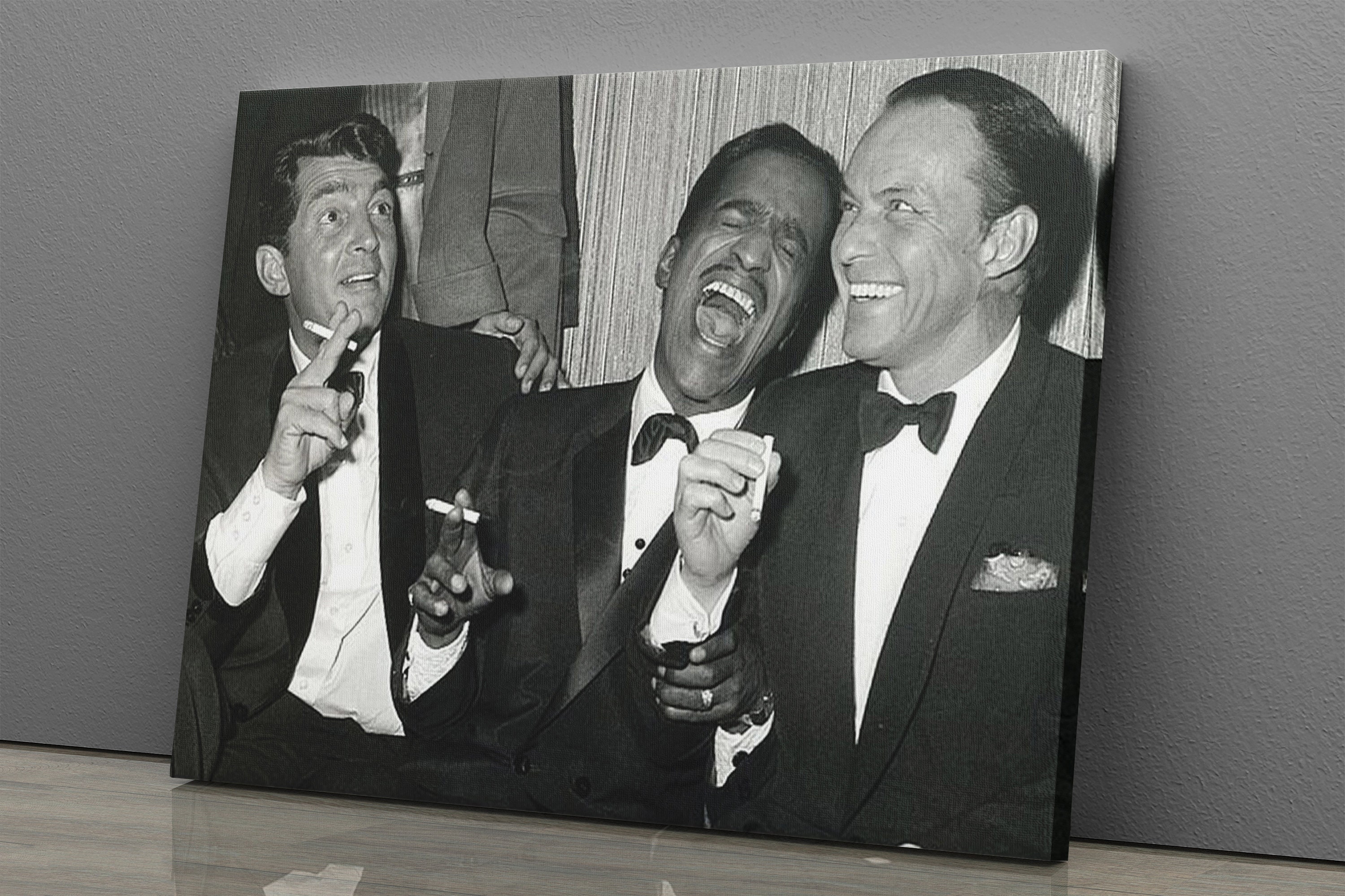 Rat Pack Poster Black and White Wall Art Canvas Canvas wall Etsy