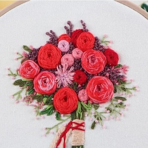 Embroidery Kits for sale,Hand Embroidery Kits online, stamped embroidery kits for beginners, embroidery starter kit, floral embroidery
