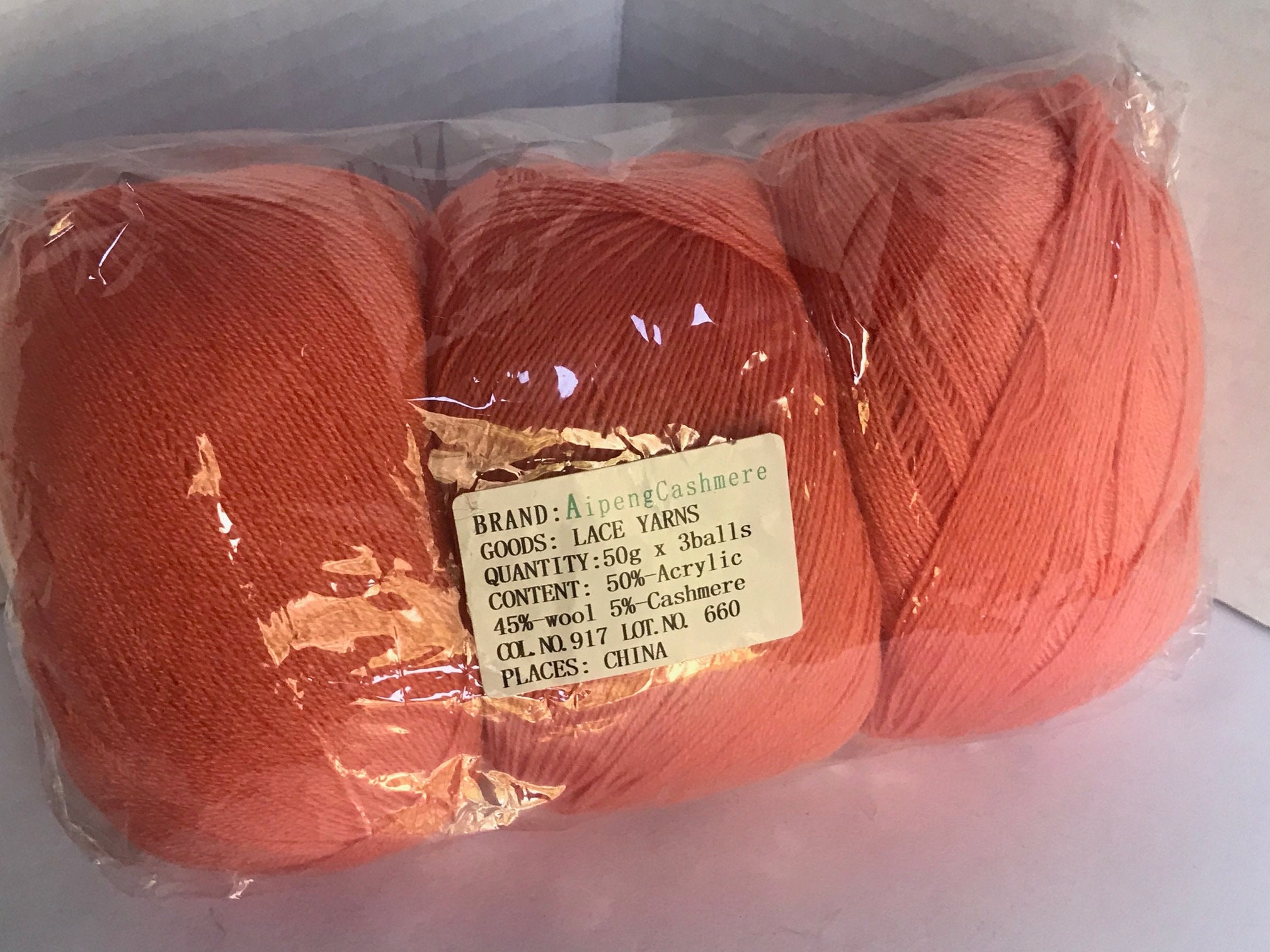 Unger Cozy Chunky Yarn 10 Skeins Rust Burnt Orange Wool Blend NOS