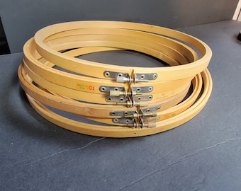 Frank Edmunds & Co. Cerceau à Broder en Bois Ovale 22,9 x 38,1 cm, Naturel, 10,2 cm