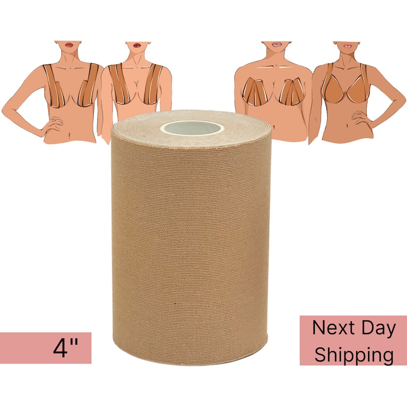 Boob Tape Bra 4 Band for Big Breasts Adhesive | Etsy