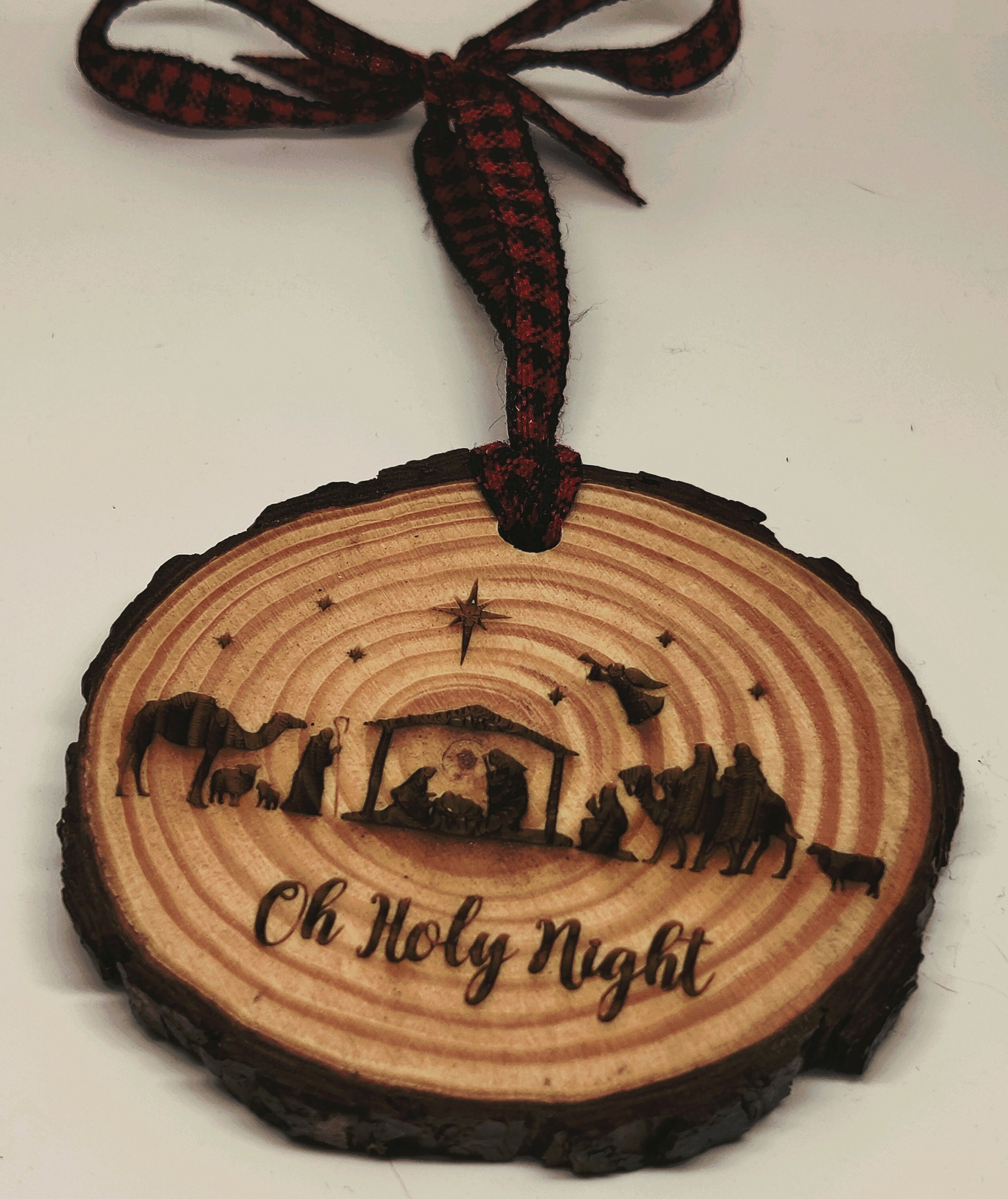 Engraved Wooden Custom Christmas Ornament Holiday Decor Etsy
