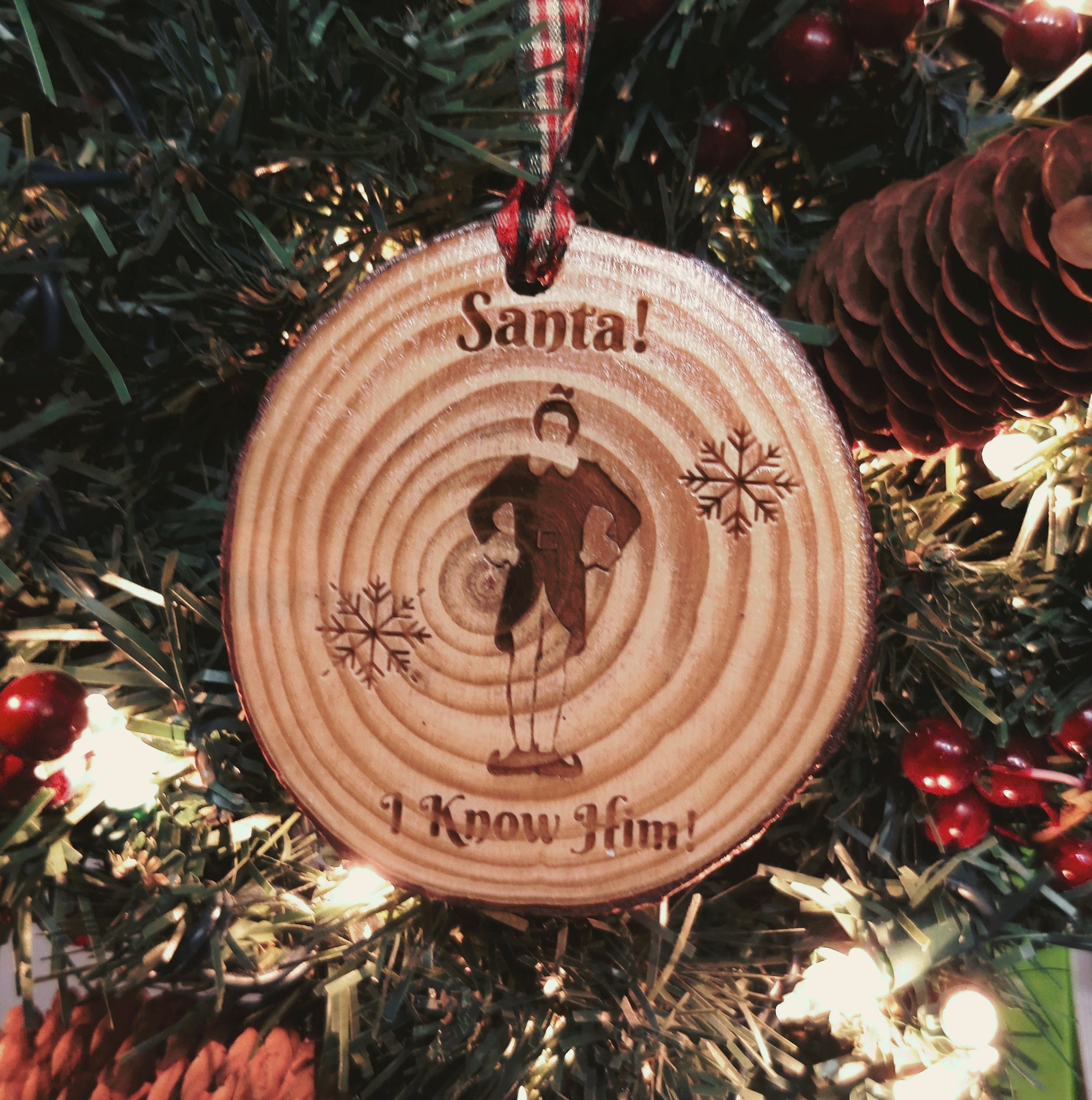 Funny Custom Christmas Tree Ornament Wooden Holiday Decor Etsy