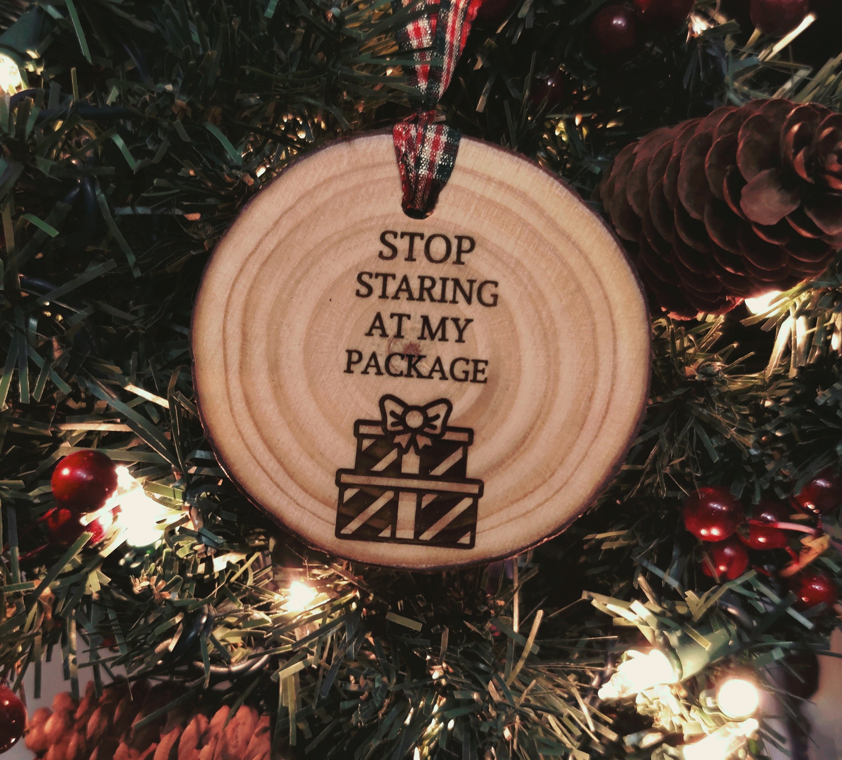 Funny Christmas Tree Ornament Wooden Holiday Decor Etsy Funny Christmas Tree Ornaments
