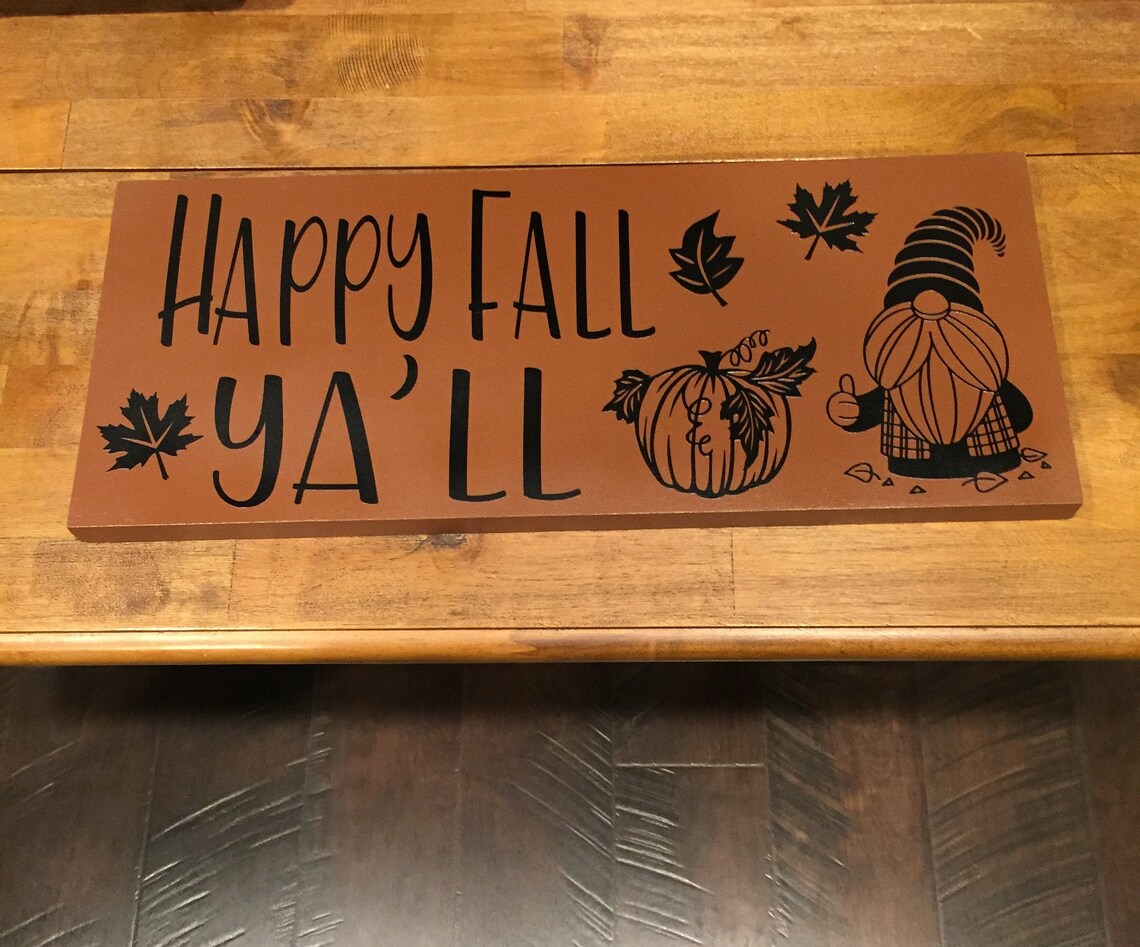 Happy Fall Ya'll Sign / Happy Fall Yall / Happy Fall Sign Etsy