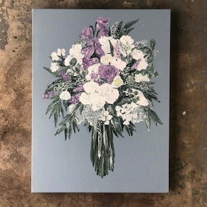 Custom Wedding Bouquet Painting