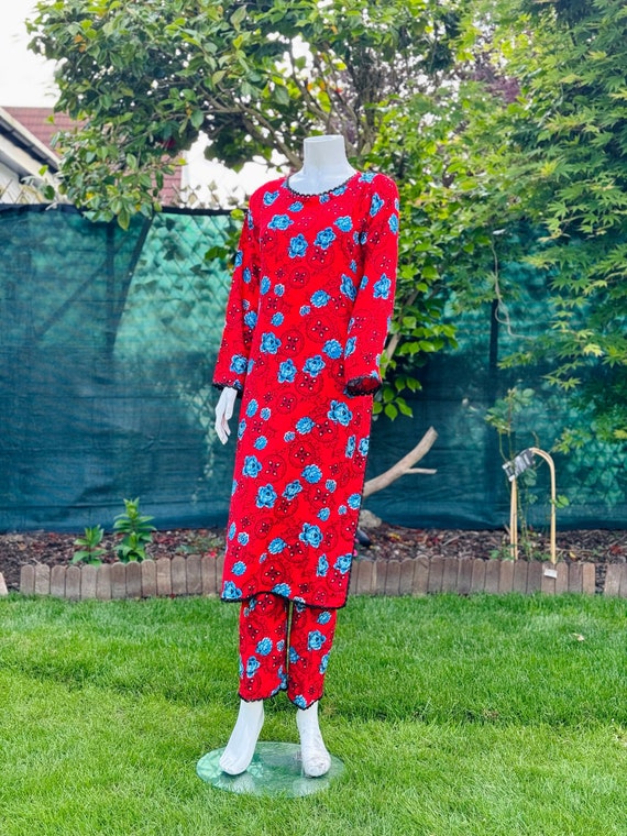 Red Floral Suit