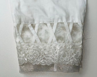 Off-White Cotton Lace Shalwar