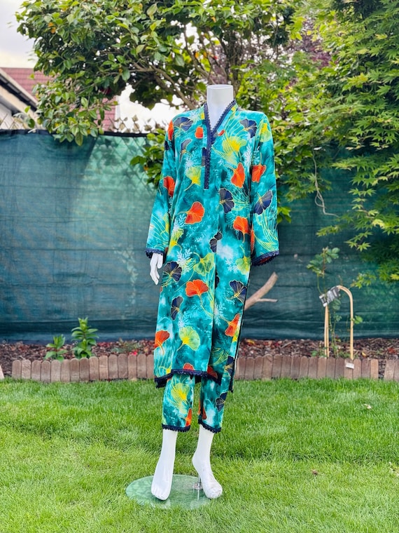 Green Floral Suit
