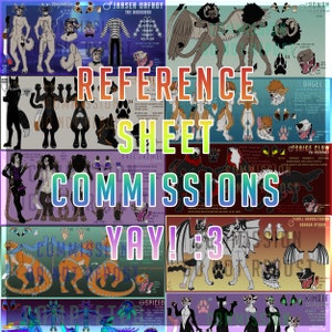 Reference Sheet Commissions [Digital Animal OC | Furry | Fursona] (Read Description)