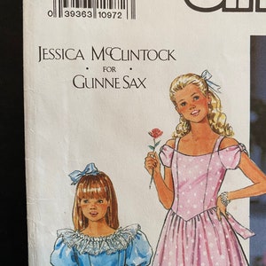 Simplicity 7121 Gunne Sax Jessica McClintock dress pattern size 7-14 carefully cut and complete