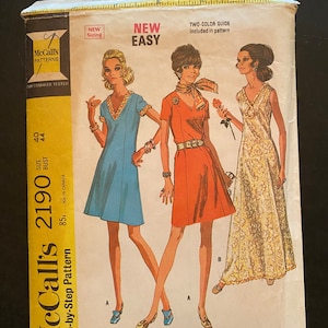 McCalls 2190 Größe 14 wunderschönes Vintage Etuikleid in einer seltenen größeren Größe sorgfältig geschnitten und komplett