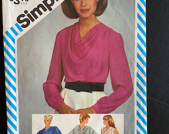 Simplicity 6238 Sewing Pattern: Misses Bias Cut Blouses, Size 16