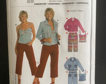 Burda Style 8059 Sewing Pattern: Jacket, Top & Capri Pants - Size 12