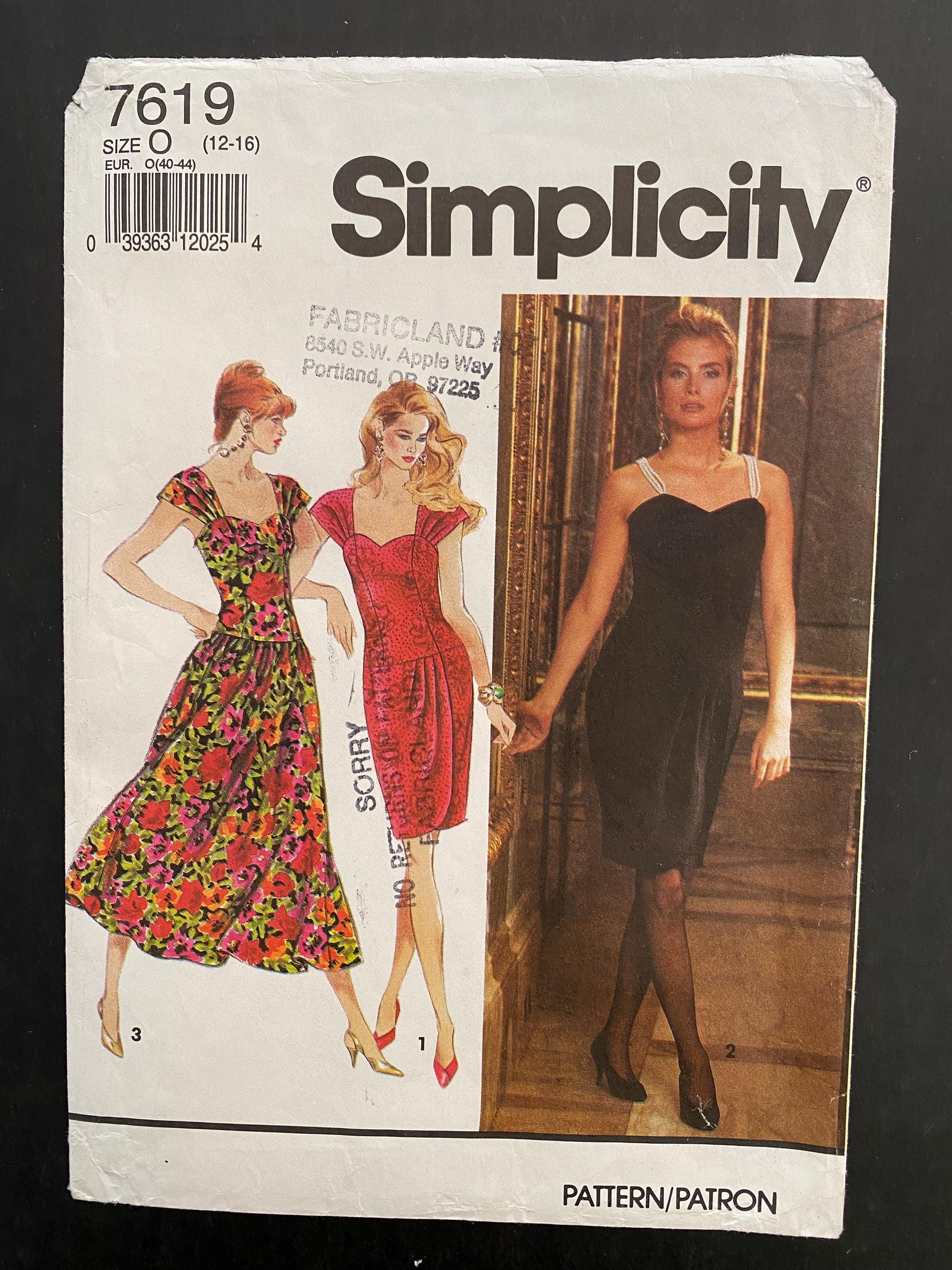 simplicity drop waist dress pattern B6399 (PDF) | Misses' Drop-Waist Dress with Oversized Bow
