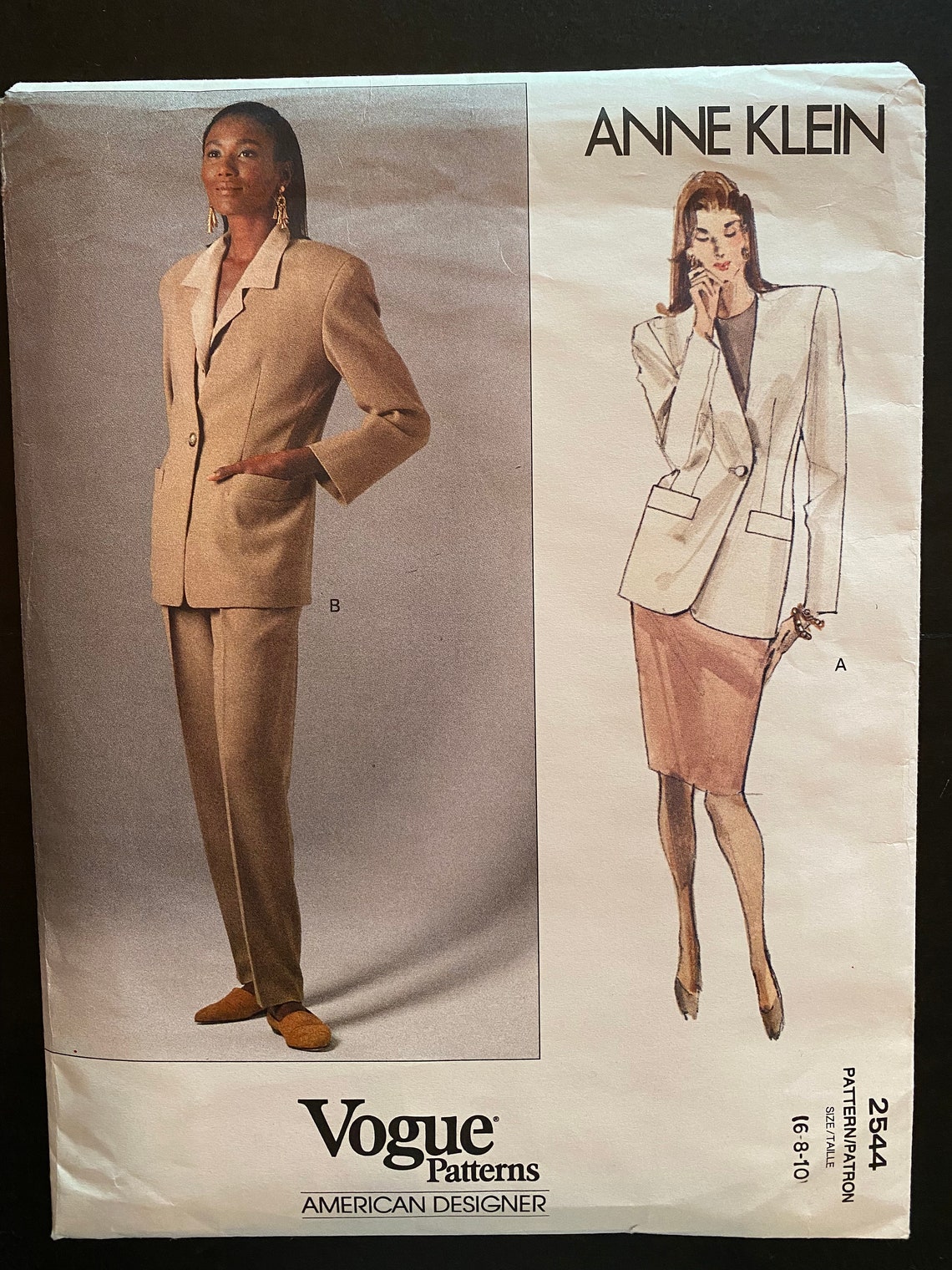 Vogue 2544 Anne Klein Suit Pattern, Size 6-8-10, Uncut - Etsy