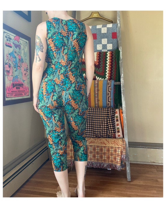 90s does 50s Rayon Jungle Jumpsuit - image 2