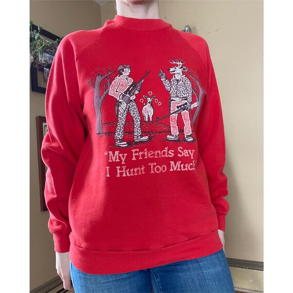 80/90s Perfectly Worn Red Pullover - image 1