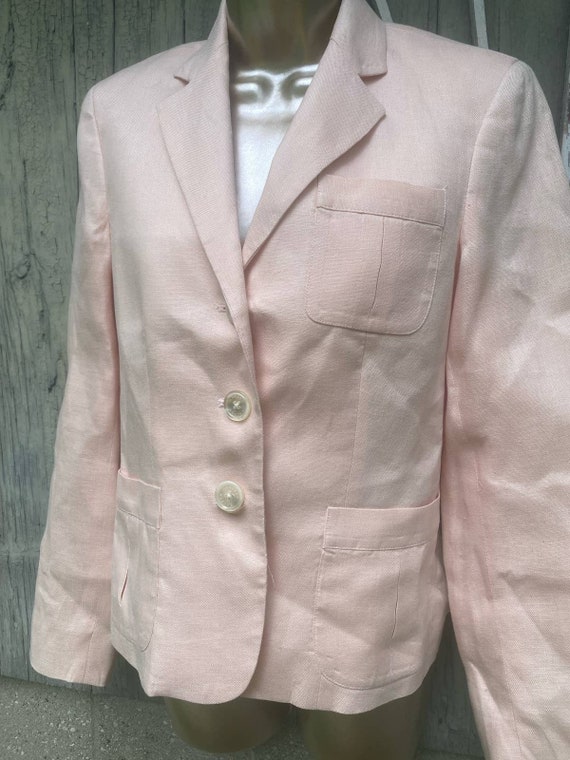 Size 2//Vintage Ralph Lauren Light Pink 100% Line… - image 6